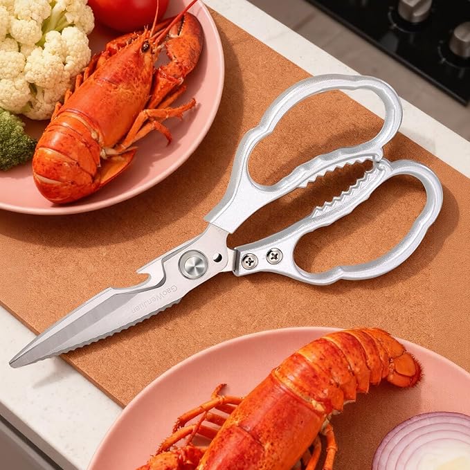 Kitchen Shears & kitchen* scissors All Purpose | kitchen gadgets-Heavy Duty Stainless Steel Meat Poultry Food Scissors, Dishwasher Safe for Home and Kitchen Essentials, Utensils, Gadgets, Accessories