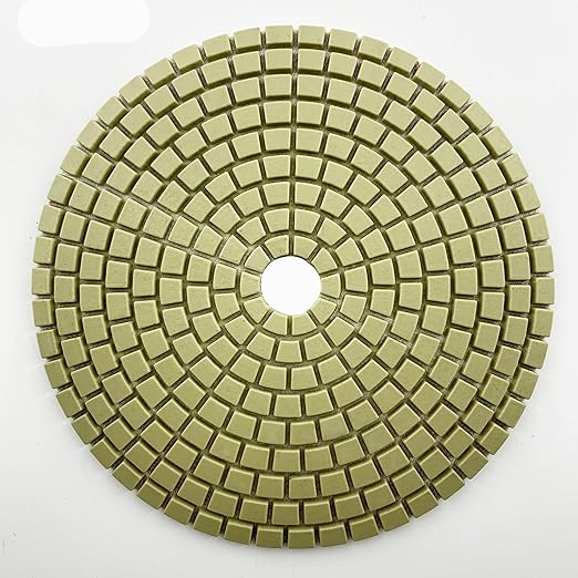 7" High Performance Dry Stone/Concrete Polishing Pads, 2.2mm Segment Height, Turbo Style, 400 Grit