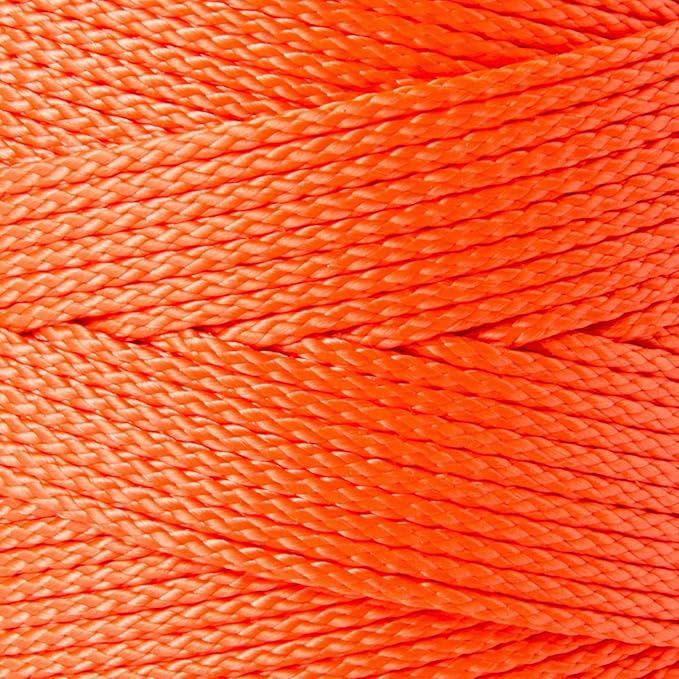 HONGDA Nylon Twine, 250 Feet #18 Braided Nylon Mason line String Perfect for Masonry Jobs and for The Layout of General Construction, Gardening, DIY Project, Orange