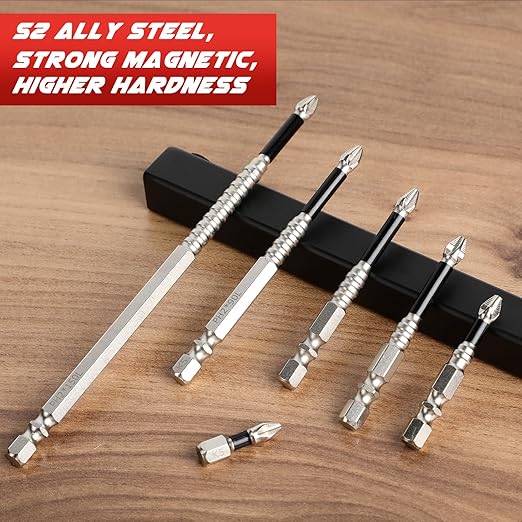 High Magnetic Screw Drill Bit, Strong Magnetic Durability Screwdriver Drill Bit Set, Anti-Slip Drill Bit Set, 25 50 65 70 90 150mm
