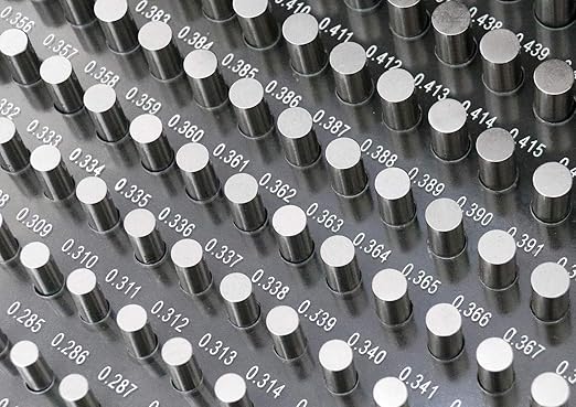 Accusize Industrial Tools 0.251''-0.500'', 250 Pc Steel Plug Pin Gage Set, Minus, Class Zz, with Reliable Strong Aluminum Case, M2(-) a