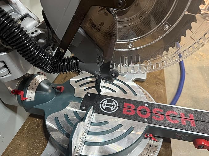 JZ Wood Shop Dust Collection Attachment/COMPATIBLE with Bosch-Miter Saw 12" Glide GCM12SD (Black)