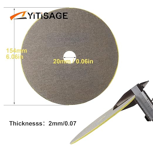 6 Inch Electroplated Diamond Grinding/Polishing Pads Sanding Granite Concrete Glass Metal Stone Grinding Disc(grit 120-1pc)