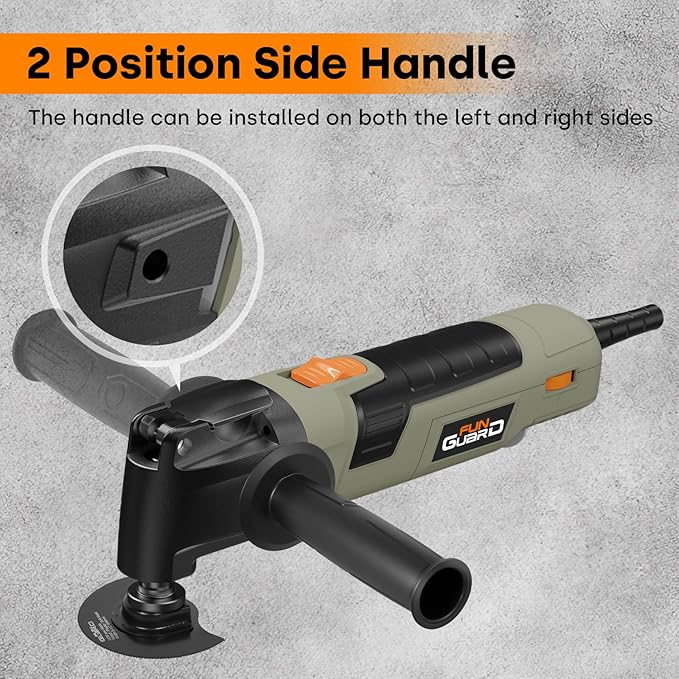 Oscillating Tool 300W, 6 Variable Speeds 22000 OPM Electric Corded Multi-tool with 3.5째Oscillation Angle, Quick Change Blade System,30pcs Accessories for Cutting, Sanding, Grinding, Scraping