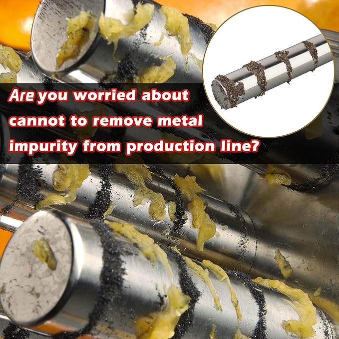 ULIBERMAGNET Magnetic Filter Rod,Super Strong Magnetic Filter Cylinder Bar,12000 Guass Neodymium Magnets Rod for Filter Dry Powder, Oil Filter, Iron Slag, Magnetized Water Impurity