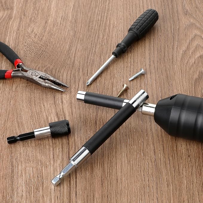 3pcs Magnetic Drive Guide Bit Holder 1/4 Inch Screw Guide Sleeve for Drill Bit Sleeves, Hex Shank Driver Extension Bits Holders Fast Change Screwdriver Drill Sleeve Holder