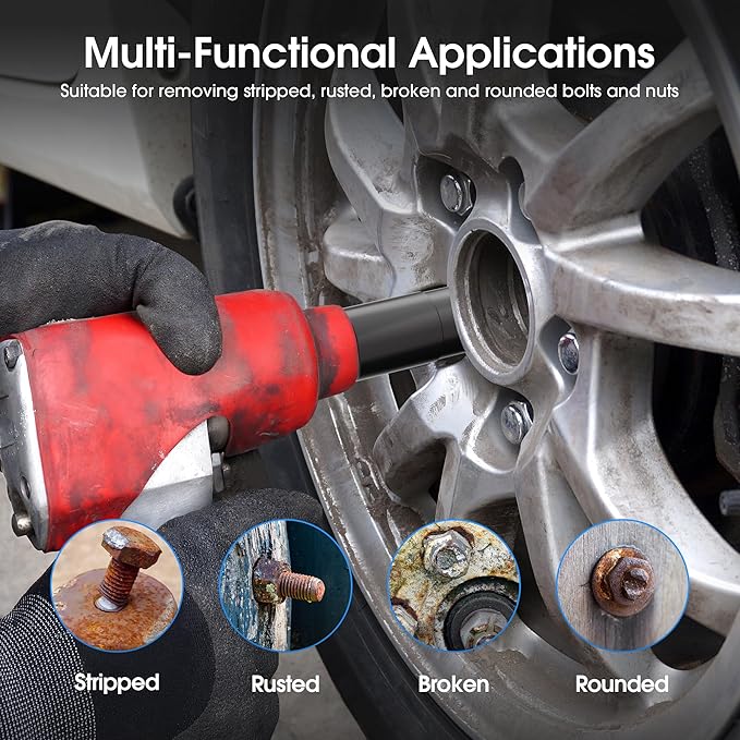 27-Pieces Twist socket & Stud extractor for Damaged, Frozen, Studs, Rusted, Rounded-Off Bolts, Nuts & Screws, Cr-Mo Steel