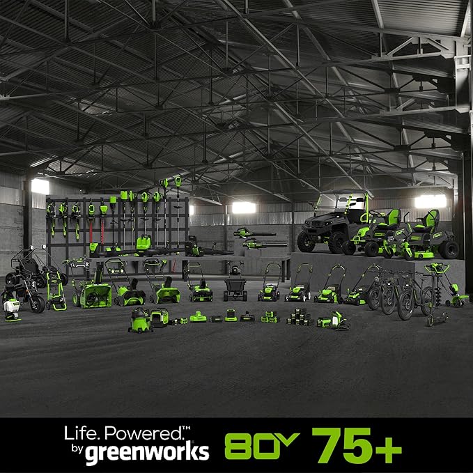 Greenworks 80V Brushless Cordless Yard Tool Combo Kit with 2.0Ah Battery & Rapid Charger ??16" Dual-Line String Trimmer and 500 CFM / 125 MPH Leaf Blower, Variable Speed, 4-Year Warranty