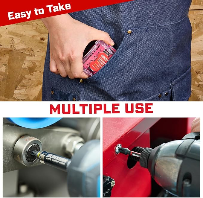 65Pieces Impact Screwdriver Bits Set, Magnetic S2 Steel Phillips/Square/Torx Insert Power Bits Tips,Impact Bit Holder and Nut Driver with Storage Box Case