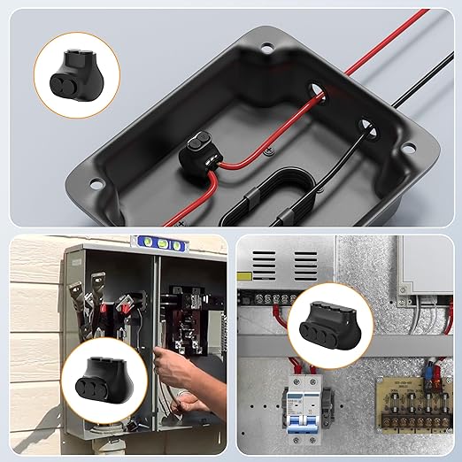 8 Pack 2 Port 3 Port 4 Port Insulated Multi Connectors 4-14 AWG Aluminum to Copper Wire Connectors Slotted Allen Hex Single Entry Splice Electrical Power
