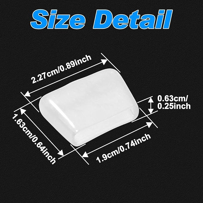 SPEEDWOX 24PCS Replacement Rubber Tips Kit for 6 Inch Standard Glass Running Pliers Curved Jaws Tips Key Fob Pliers Hardware Install and Stained Glass Work Supplies and Tools, 12 Pairs Transparent