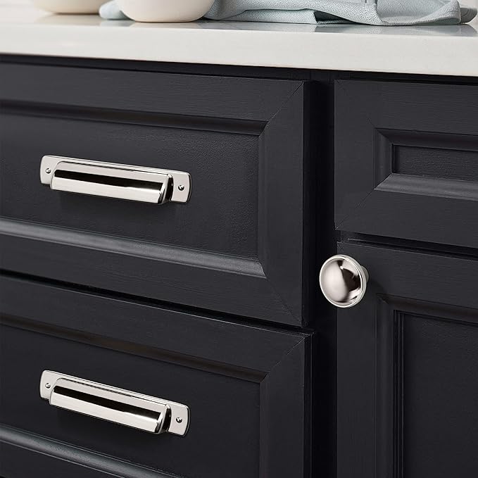 khtumeware 6 Pack 8 Inch(203mm) Polished Nickel Cabinet Pulls Kitchen Cabinet Handles Kitchen Cabinet Hardware for Cupboard Drawer Pulls Dresser Handle