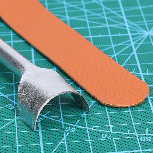 Caydo 7 Pieces Leather Craft Tools Half-Round Punch for Crafting Strap Belt, Wallet and Bag DIY Handwork 10-40mm