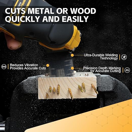Bionso 20PCS Titanium Oscillating Tool Blade Cuts Metal and Wood, Sharp and Durable Multitool Blades, Multi Tool Blades Kits, Oscillating Saw Blades Fit Dewalt Milwaukee Ryobi Makita
