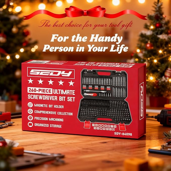 260-Piece Ultimate Precision Screwdriver Bit Set, Premium Security Bit Set Includes Magnetic Security Bits, Nut Driver, Ratchet Wrench and Bits Holder