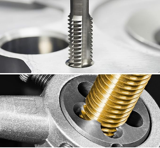 Metric Hand Thread Tap and Die Set,Right Hand Thread Tapping Tool 3pcs (M10 x 1.25mm)