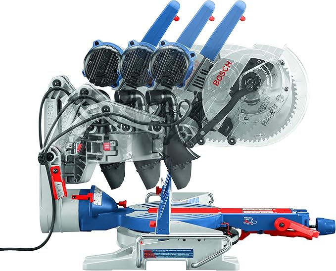BOSCH CM10GD Compact Miter Saw - 15 Amp Corded 10 Inch Dual-Bevel Sliding Glide Miter Saw with 60-Tooth Carbide Saw Blade