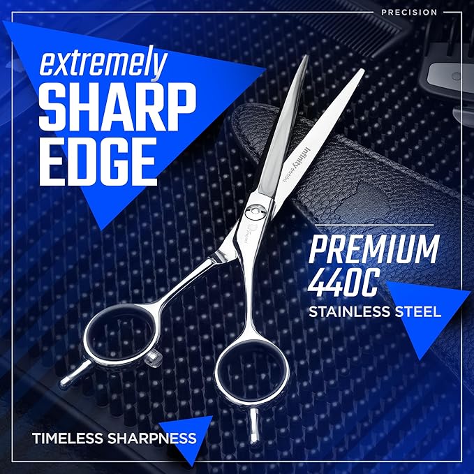 Fagaci Professional Hair Cutting Scissors 5??Super Sharp Thin Blades, 440C Steel for Maximum Precision Hair Scissors for Women & Men, Lightweight Hair Shears for Hair Cutting, Barber Scissors