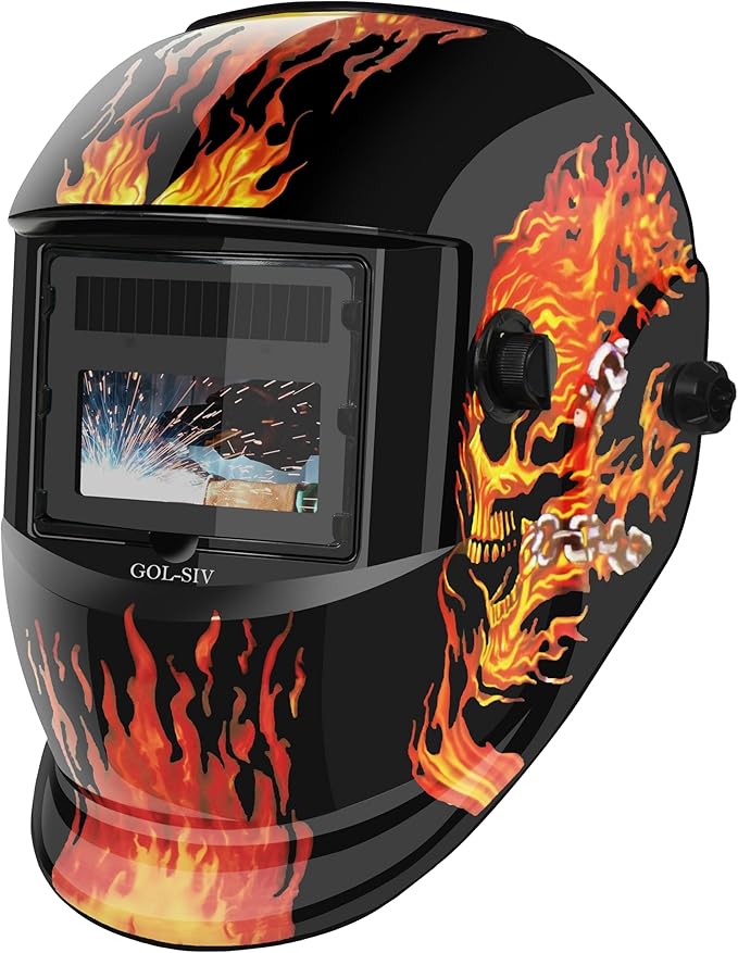 Welding Helmet Auto Darkening - True Color Wide View Welding Shield - 0.1ms Response Time- Optical grade 1/1/1/1 - Adjustable Wide Shade for SMAW, MIG, TIG, GTAW-Lightweight for extended wear
