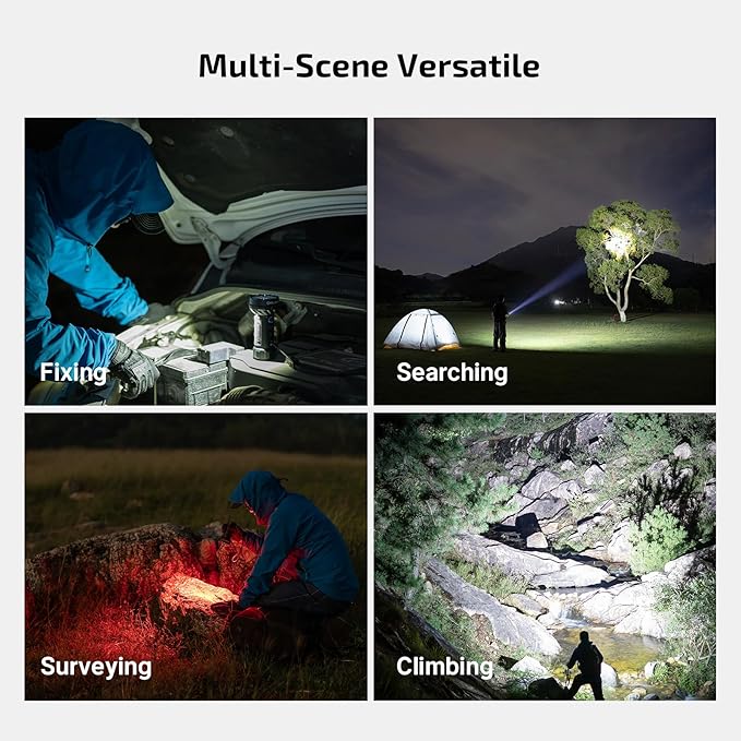 OLIGHT Marauder Mini 2 Bright Flashlight 10,000 Lumen with 750 Meters Beam Distance, Rechargeable Light with Dual Charging & 5 Lighting Modes for Outdoor, Camping, Emergencies (Midnight Blue)