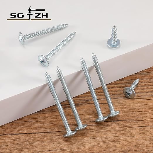 #8 x 1-1/4" Wood Screw 500Pcs Alloy Steel Standard Thread Truss Head Fast Self Tapping by SG TZH