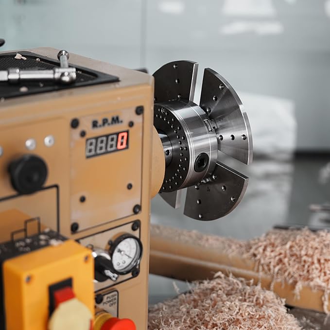 CK-4.5" FJ8 8" Flat Jaws with 8pcs Taper Plug Screws for 4.5" Series Woodlathe Chuck, Woodturning Tools.