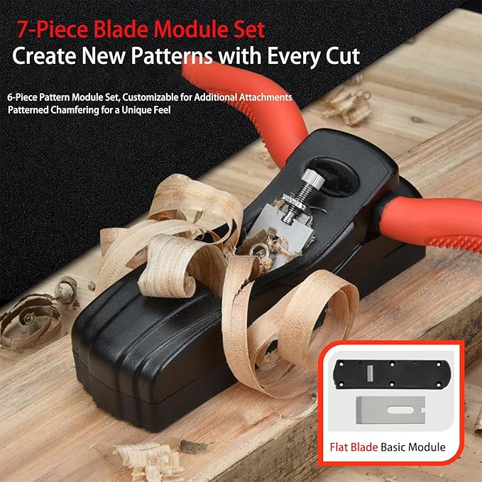 Chamfer Plane with Auxiliary Locator, Woodworking Hand Planer for Quick Edge Planing and Corner Trimming, Wood Planer for Professional Woodworkers, DIY Home Improvement & Carpenter Tools