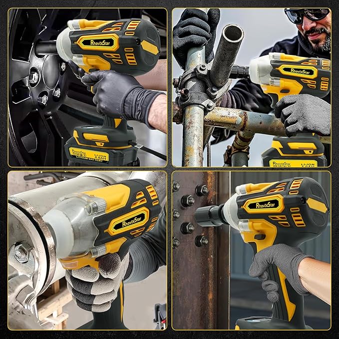 20V MAX Cordless Impact Wrench, 1/2" Brushless Motor High Torque Impact Gun, Variable Speed, Compatible with Makita 18V Battery (Tool Only, No Battery and Charger Included)