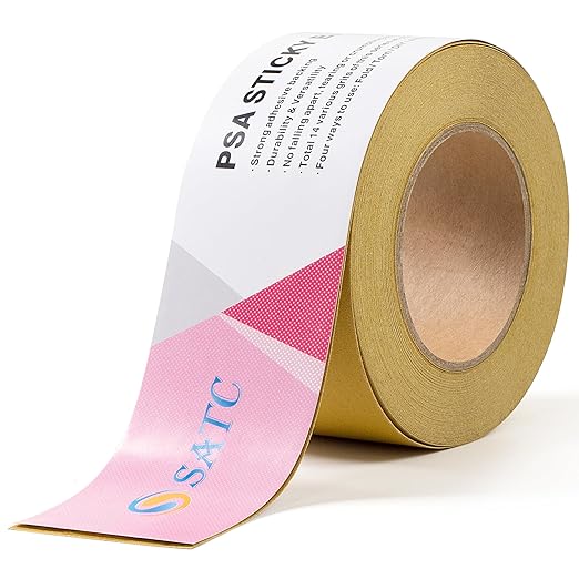 S SATC 220 Grit Pink PSA Longboard Sandpaper 20 Yard Long Continuous Roll, 2-3/4" Wide Self Adhesive Stickyback Sanding Sheets for Automotive, Hand Sanding Blocks,Woodworking, Metal, Plastic