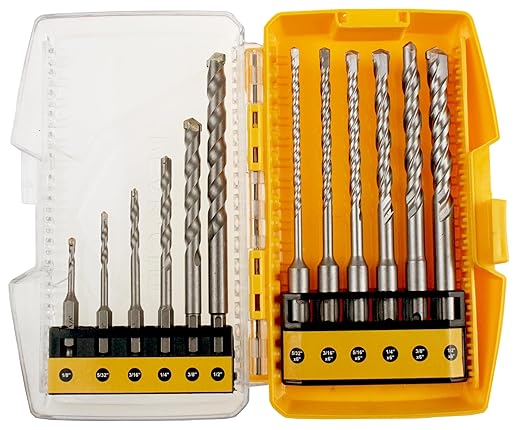 12Pcs SDS Plus Hammer Drill Bit and Masonry Drill Bit Drill Bricks Stone Concrete