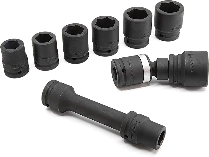 Genius Tools 10 Piece 3/4" Dr. Metric Impact Socket Set CM-610M