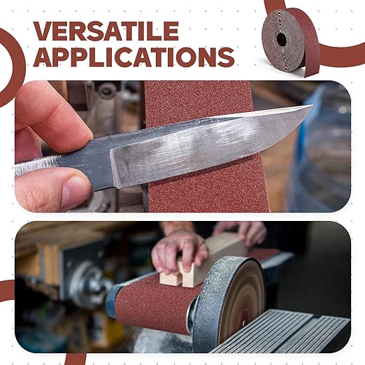 Abrasive Sandpaper Roll 3''x 200 ft 80 Grit Drum Sander Sandpaper Rolls Sand Paper Roll Emery Cloth Roll for Drum Sander Sandpaper Continuous Roll Wood Automotive Polishing