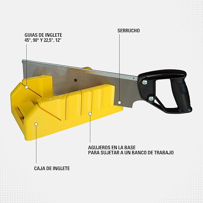 STANLEY Hand Saw with Mitre Box, 12-Inch (19-800)