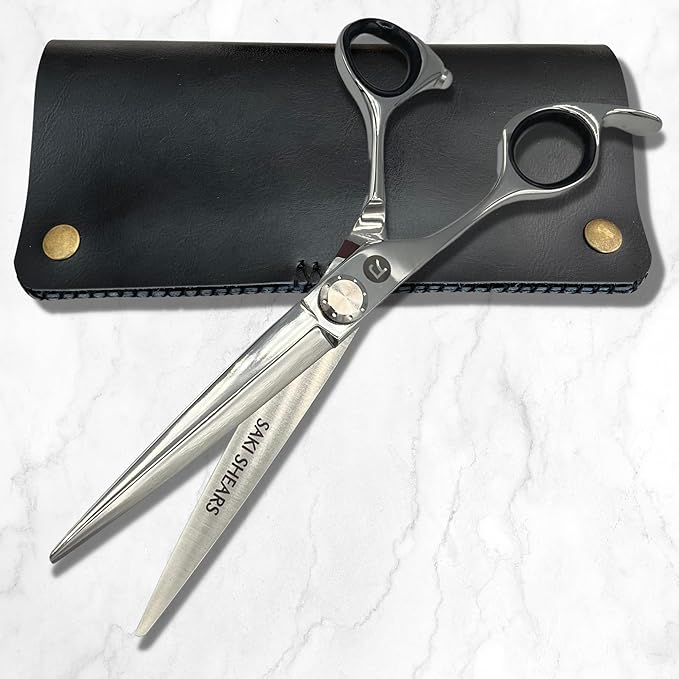 Saki Shears Left Hand Professional Hair Cutting Scissors - 6.5 Inches for Hairdressers and Barbers - 440C Japan Steel (Left Hand Tanto)