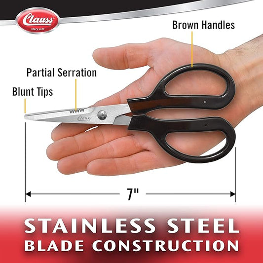 Clauss Stainless Steel Trimmers, 7" Blunt