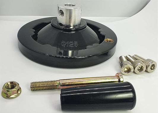 The Ultimate Handwheel | 0.5" or Less Shaft - Out Dia 5" | 2-Type Set Screw and Revolving Knob Handle Included Can be Used Immediately Without Any Pre-Processing Before Use. [Made in Korea]