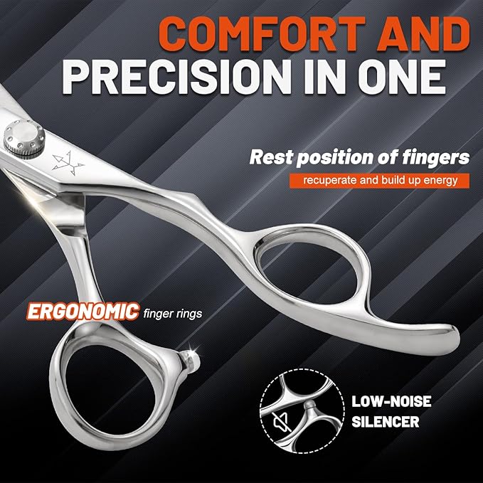 High-end Professional Hair Thinning Scissors Hair Cutting Teeth Shears Barber Hairdressing Texturizing Scissor Extremely Very Sharp 6 Inch Stainless Steel Alloy For Men,Women,Salon & Home
