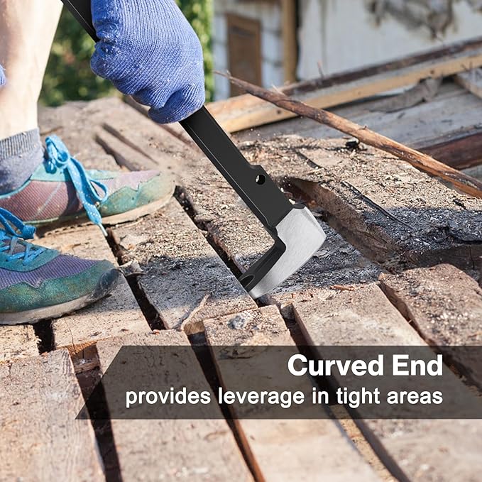 Lytool 14" Nail Puller & Cats Paw Pry Bar, Heavy Duty Cat's Claw Nail Remover with Forged CR-V Steel, Angled Chisel Tip & Non-Slip Grip for Home Renovation, Woodworking & DIY Projects
