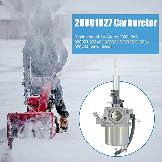 20001368 Carburetor Replacement for Ariens 920402 920021 Snow Blower with LCT 208cc Engine, Replacement for Poulan Pro 587154101 585020402