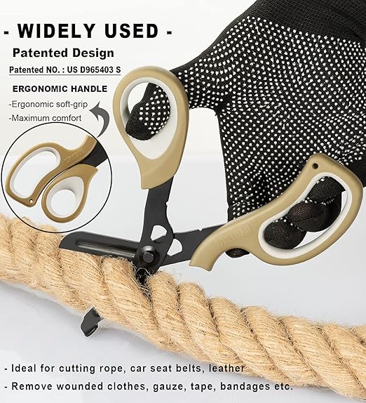 MEUUT Medical Scissors Trauma Shears-8 inches Bandage Scissor Heavy Duty, Surgical Grade Shears Stainless Steel EMT Scissors for Doctors Nurses EMT Workers