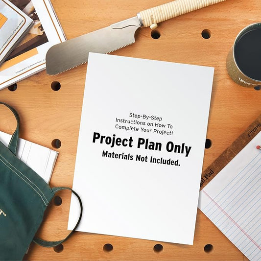 WOODCRAFT Project Paper Plan to Build Trestle Dining Table - Material Not Included