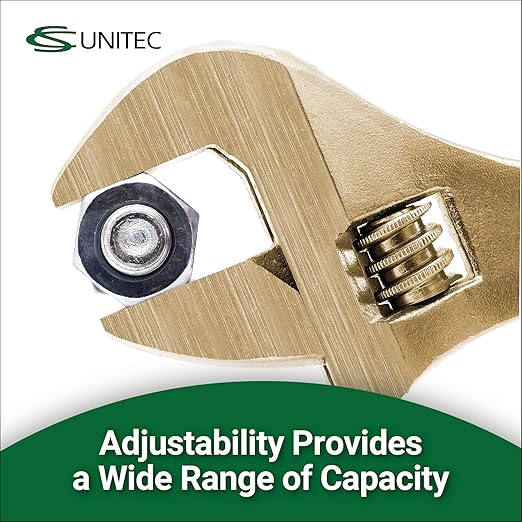 C.S. Unitec Adjustable End Wrench Non-Sparking, Non-Magnetic, Corrosion Resistant (Copper Beryllium) 200Mm (8In) TUV Certified EX501-8B