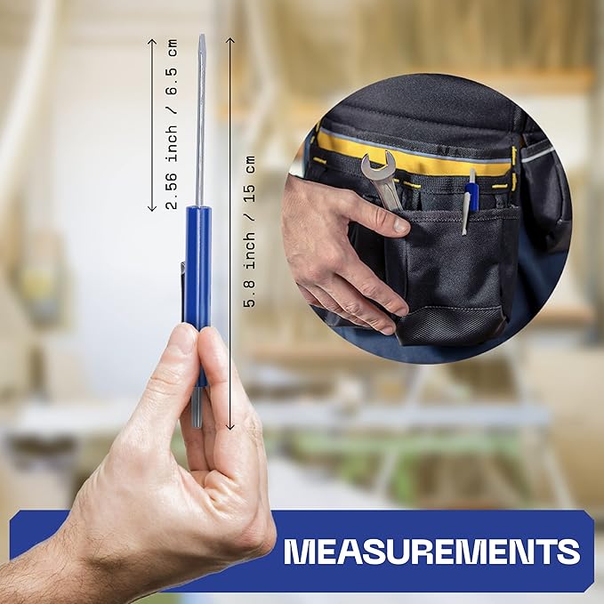 Pocket Screwdriver - Removal Tool - Precision Thermostat Tool 3 Pack - Schrader Removal - Small Size - 3 Point Screwdriver - Pocket Flathead Screwdriver - Mini Pocket Precision Screwdriver