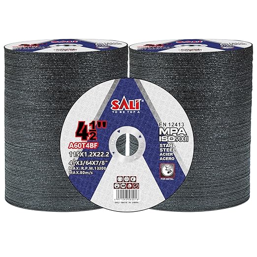 SALI 200 Pack Cut Off Wheel 4 1/2 Inch Cutting Wheels 4-1/2" x 3/64" x 7/8" for Metal & Stainless Steel, Angle Grinder Cutting Wheel,Cutting Discs with Aggressive Cutting