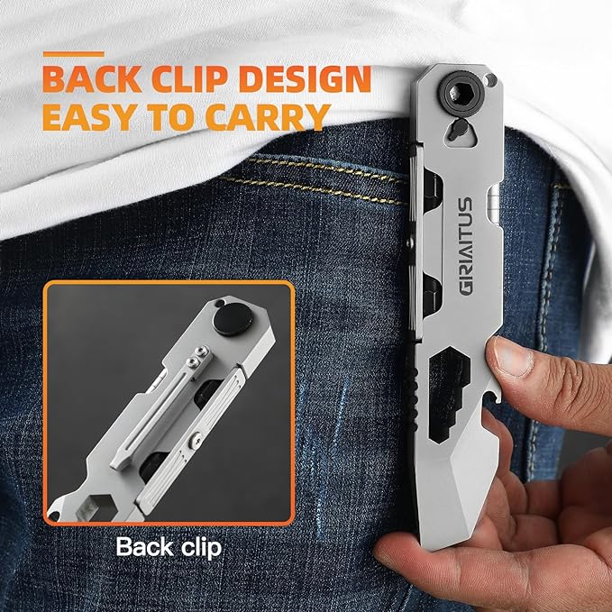 EDC Pry Bar Multitool with Bi-Directional Ratchet Screwdriver & Everlasting Pen, Wrenches, Crowbar, Bottle and Box Openers - Your Versatile Companion for Everyday Carry and Camping Accessories