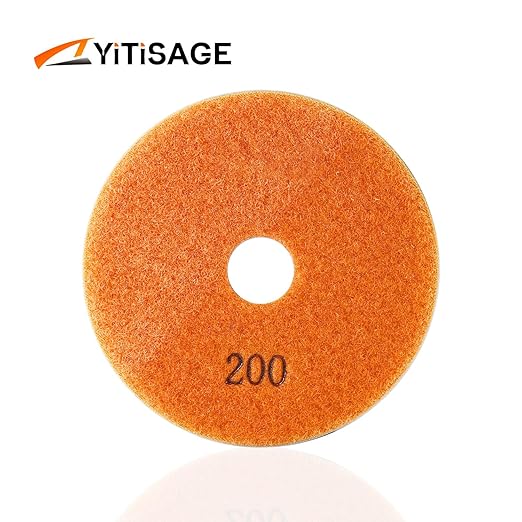 4 Inch Electroplated Diamond Grinding/Polishing Pads Sanding Granite Concrete Glass Metal Stone Grinding Disc(grit 200-1pc)