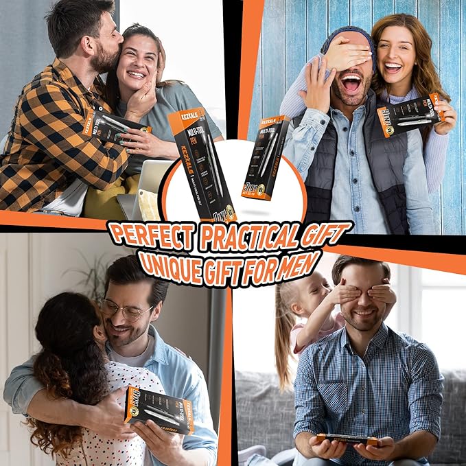 KEZKALS Valentines Day Gifts for Him Boyfriend, 9 in 1 Multitool Pen Set Gifts for Men, Husband Mens Valentines Day Gifts, Birthday Gifts for Men Who Have Everything, Cool Gadgets Tools