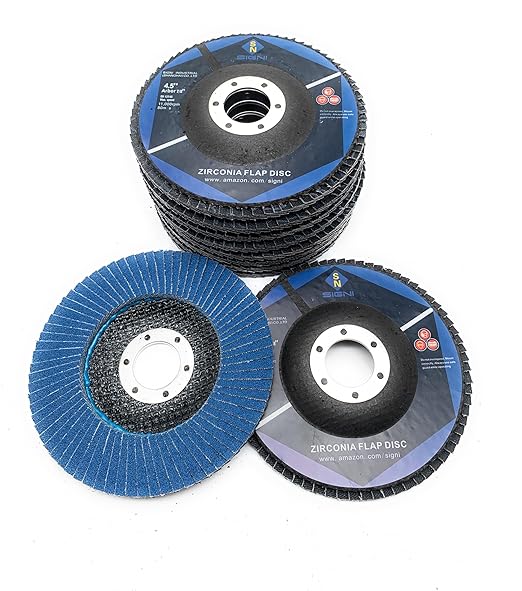 SIGNI Premium Zirconia Flap Discs 10-Pack (4.5 inch T27 120#)