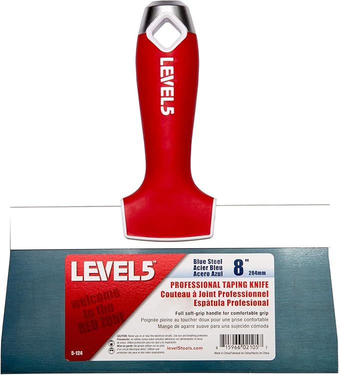 Taping Knife Set, Blue Steel - LEVEL5 | Pro-Grade | Sheetrock Gyprock Drywall Plasterboard | 5-605