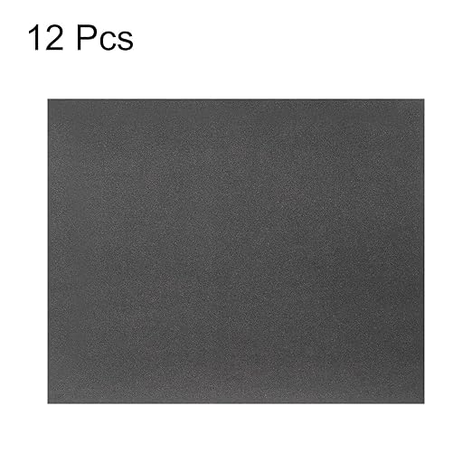 HARFINGTON 12pcs Sandpaper 180 Grit 9 x 11 Inch A-Weight Backing Silicon Carbide Abrasive Wet Dry Sanding Sheets for Wood Finishing, Metal Sanding, Automotive Polishing